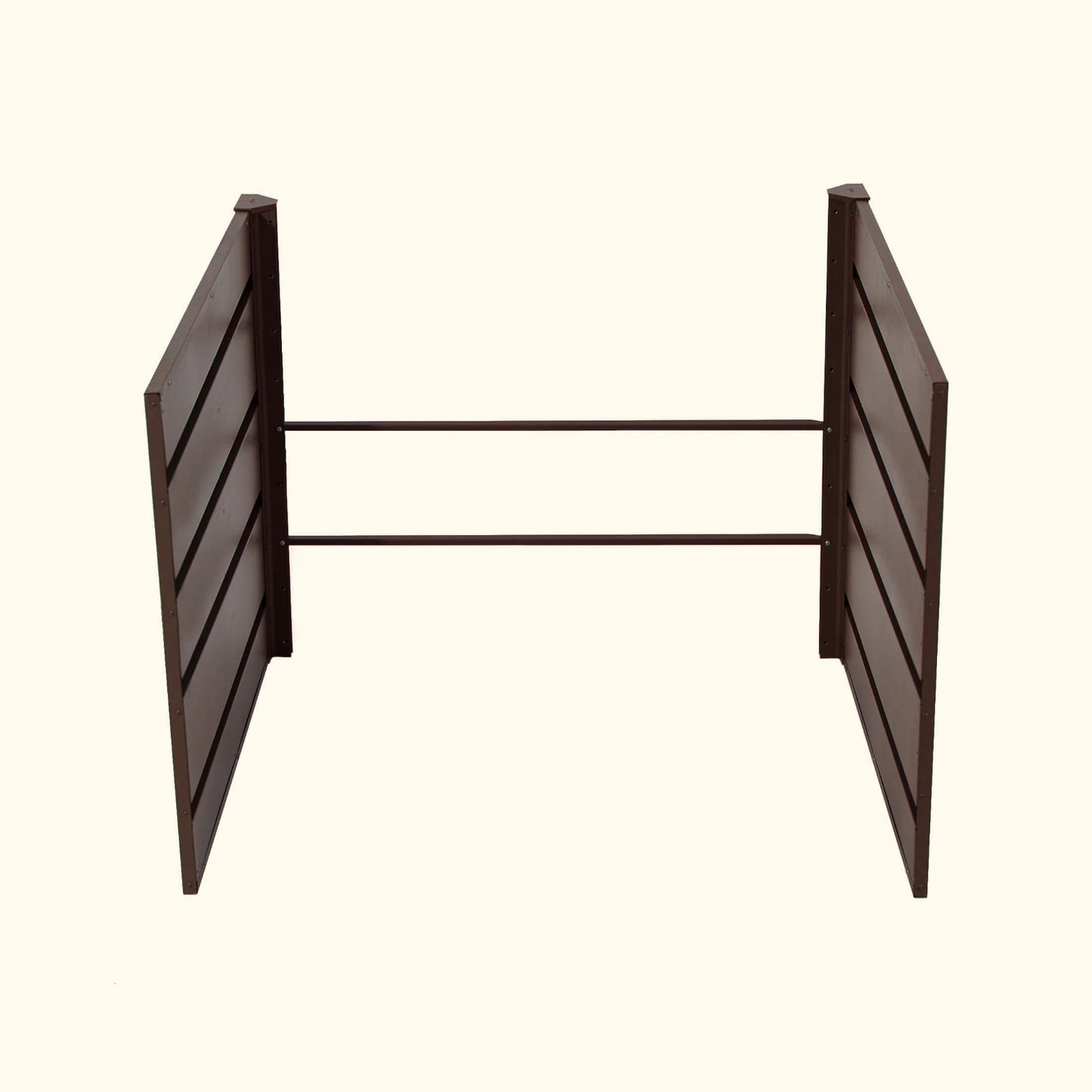 32″ Extra Tall Modern Garden Bed Extension Kit 41″ Long in Umber Brown in a different view on a white background.