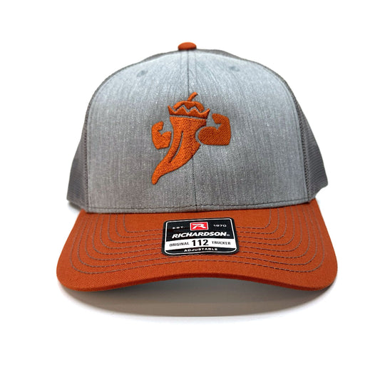 Powerful Pepper Hat: Grey & Bronze
