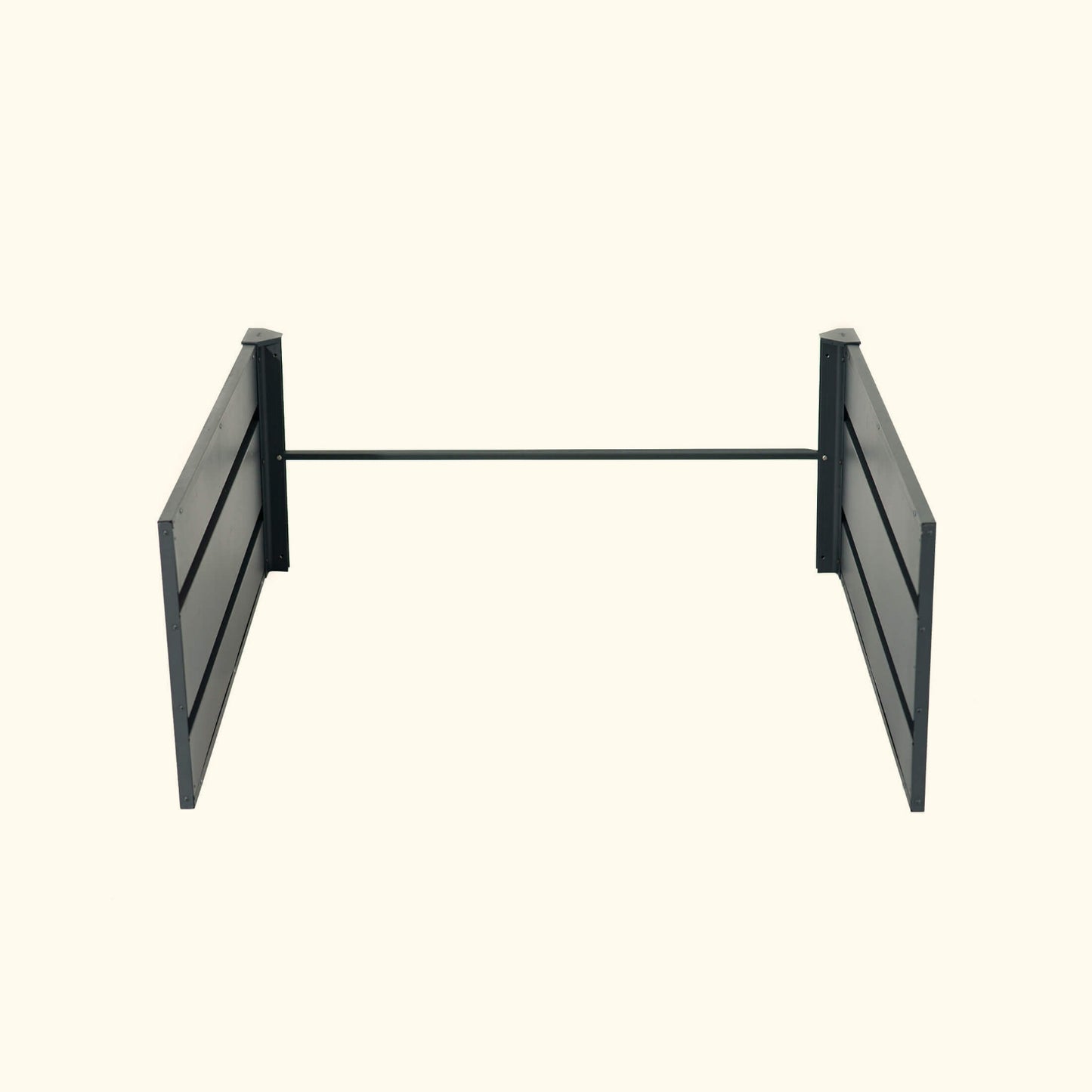 17″ Tall Modern Garden Bed Extension Kit  41″ Long in Midnight Blue  from a different angle on a white background.