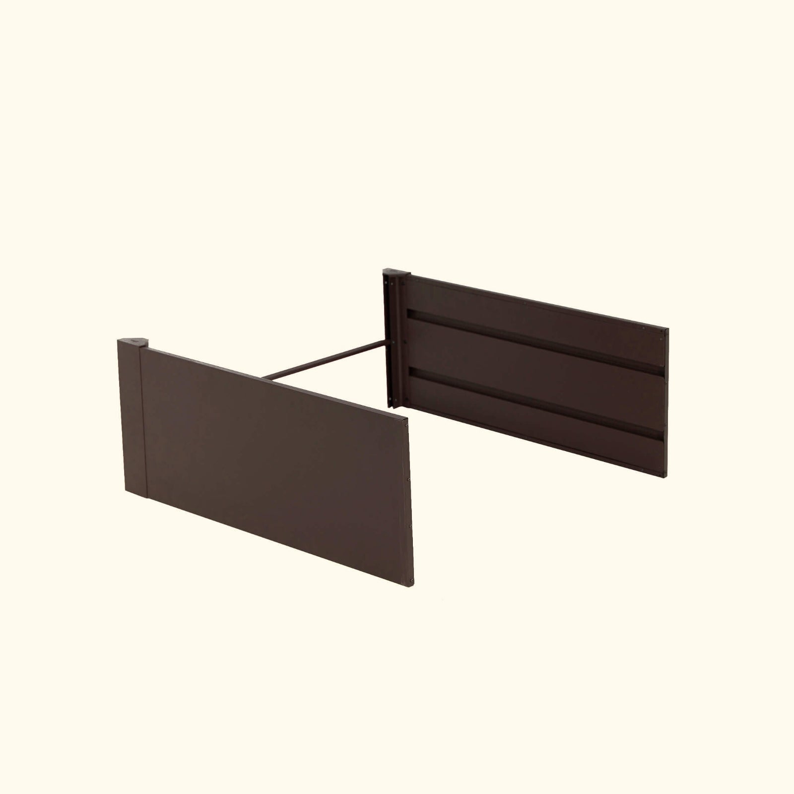 32″ Extra Tall Modern Garden Bed Extension Kit  41″ Long in Umber Brown on a white background.