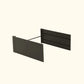 17″ Extra Tall Modern Garden Bed Extension Kit  41″ Long in Urban Charcoal on a white background.