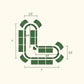 Image showing the various configuration possibilities for the large 17 inch tall modern L-shaped metal raised garden bed. 