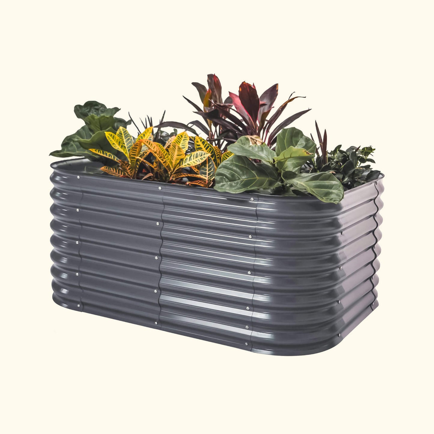 26″ Tall 6-in-1 Medium Modular Metal Raised Garden Bed Kit