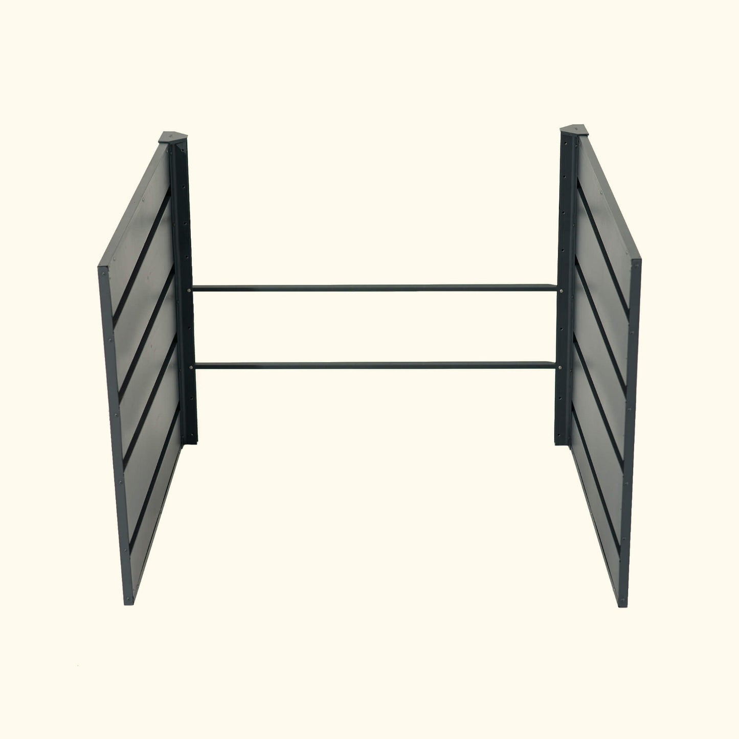 32″ Extra Tall Modern Garden Bed Extension Kit  41″ Long in Midnight Blue  from a different angle on a white background.