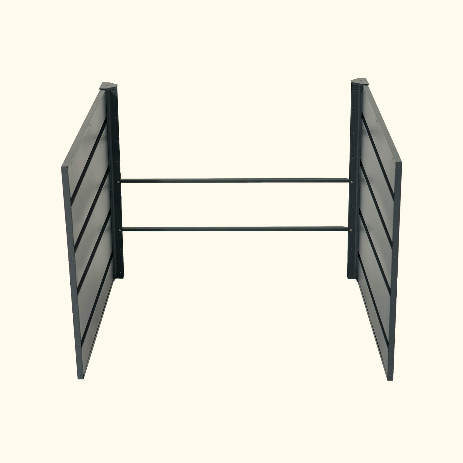 32″ Extra Tall Modern Garden Bed Extension Kit  41″ Long in Midnight Blue  from a different angle on a white background.
