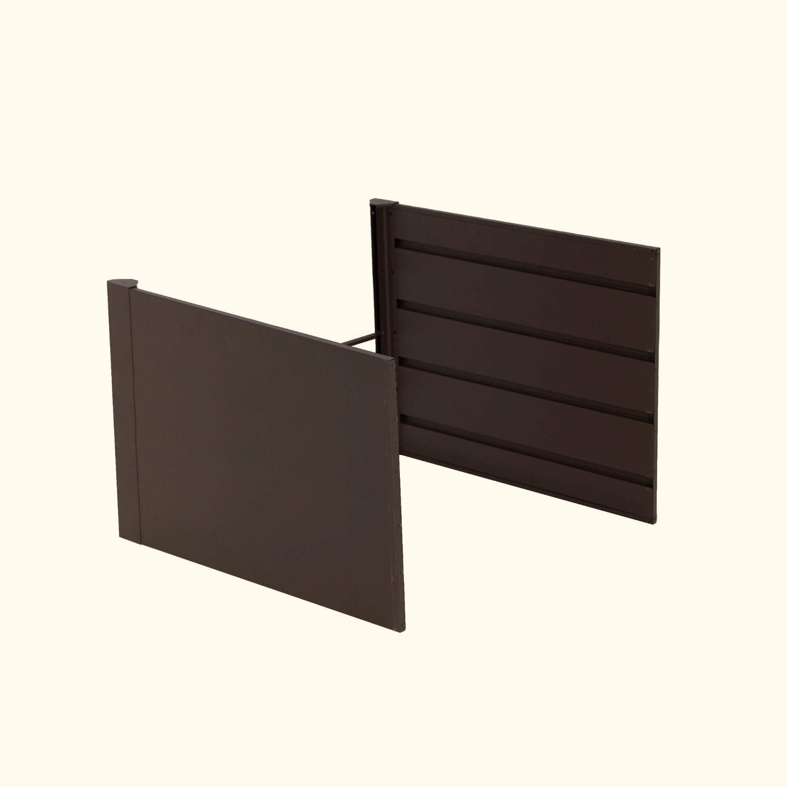 32″ Extra Tall Modern Garden Bed Extension Kit  41″ Long in Umber Brown on a white background.