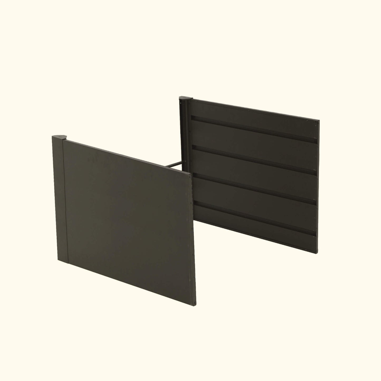 32″ Extra Tall Modern Garden Bed Extension Kit  41″ Long in Urban Charcoal on a white background.
