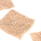 Close-up of three 5-inch hemp grow mats showing fibrous texture, used as a soilless growing medium on white background