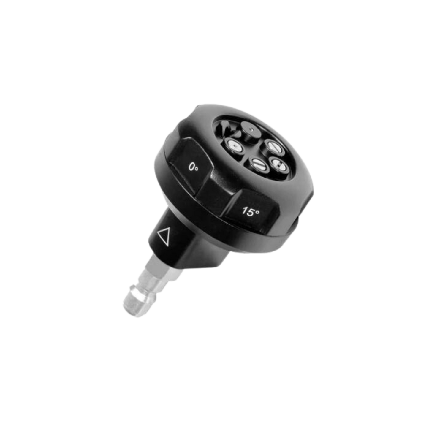 6 in 1 Adjustable Pressure Washer  Spray Nozzle with a quarter inch quick connect on a white background