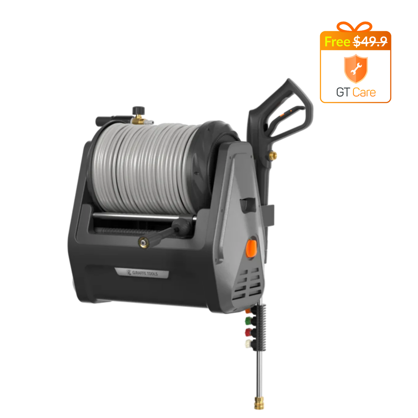 Retractable Electric Pressure Washer Plus+ with Auto-Rewind Hose, 2900 PSI