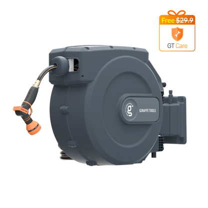 Retractable Garden Hose Reel with Auto-Rewind, 1/2 in x 155 ft