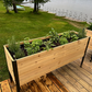 Cedar Planters 18x60 inch raised garden bed with plants in a backyard setting.