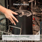 Person placing the inner bucket of the kitchen composter into the dishwasher to clean, as it is dishwasher safe.