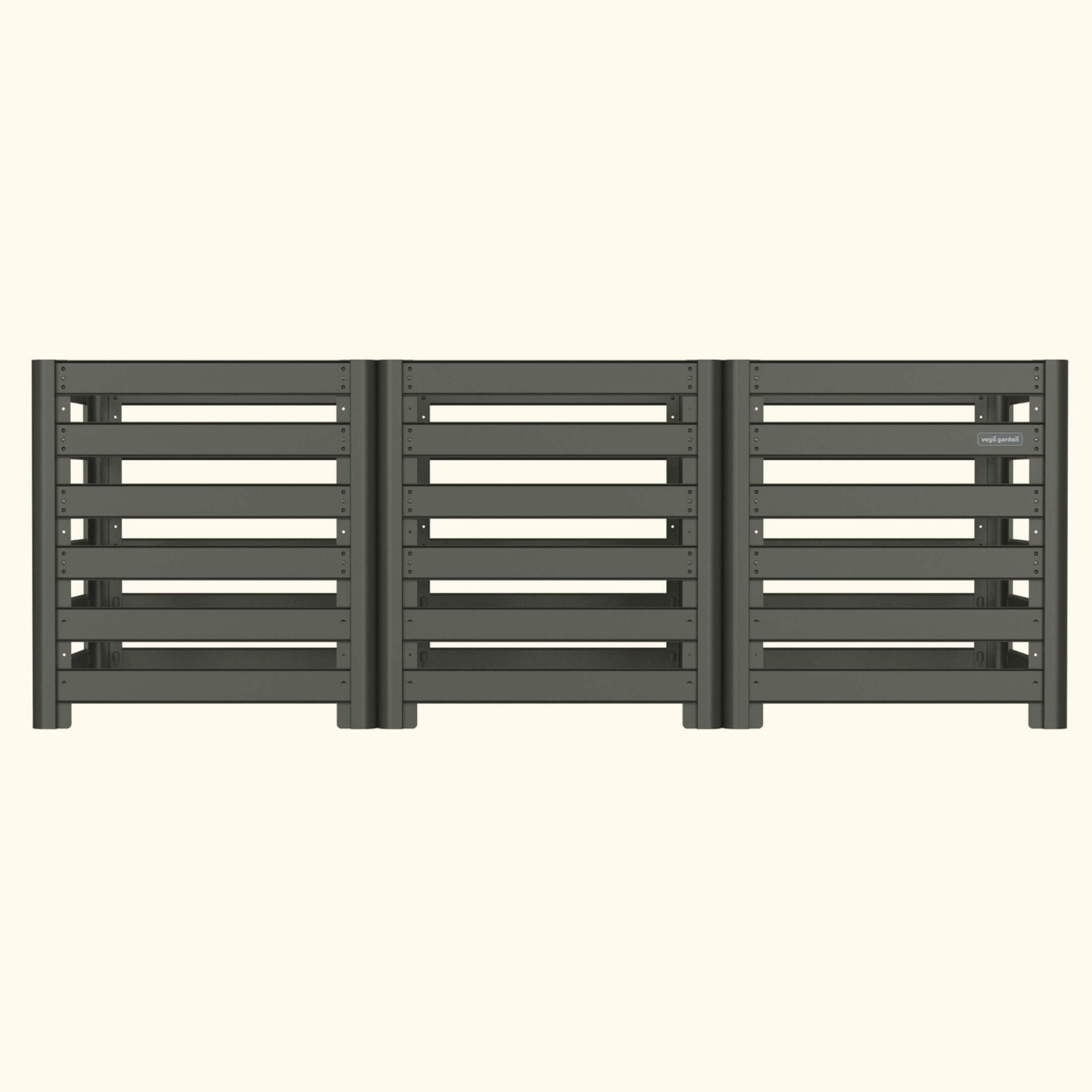 Modular Compost Bin 3-bin configuration on a white background.