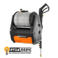 Retractable pressure washer on a white background, featuring PTIA 2024 award logo.