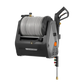 Retractable electric pressure washer with hose reel and nozzle on a white background