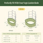 Wall Trellis System VWT35 compatibility with raised garden beds chart with dimensions and trellis information.