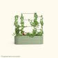 Wall Trellis system VWT50 for raised garden beds installed in a raised garden on a white background.