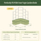 Wall Trellis System VWTLST compatibility with raised garden beds chart with dimensions and trellis information.