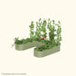 Wall Trellis system VWTULG for raised garden beds installed in a raised garden on a white background.