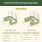 Wall Trellis System VWTUST and VWTULG compatibility with raised garden beds chart with dimensions and trellis information.