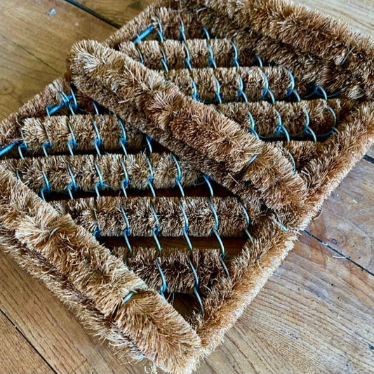 Tapete de fibra de coco para raspador de botas