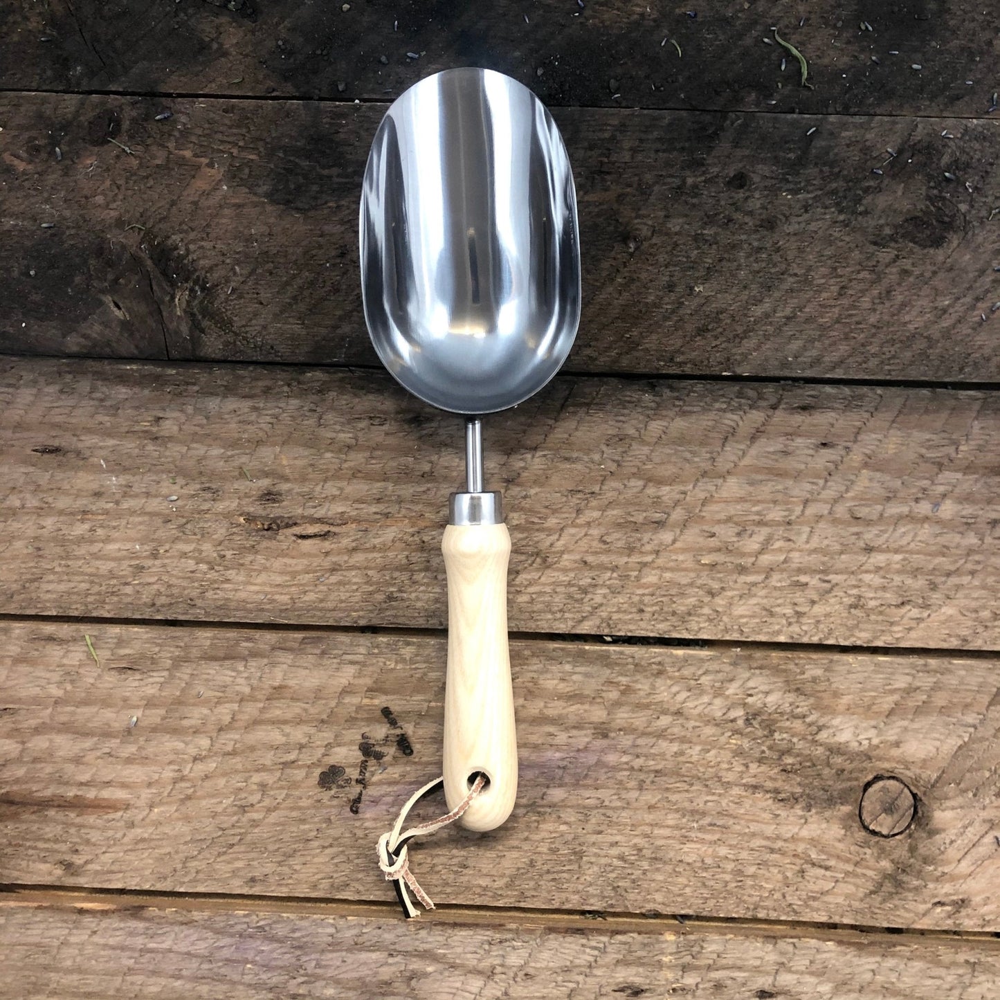 Juego de herramientas manuales para jardín: madera dura y acero inoxidable