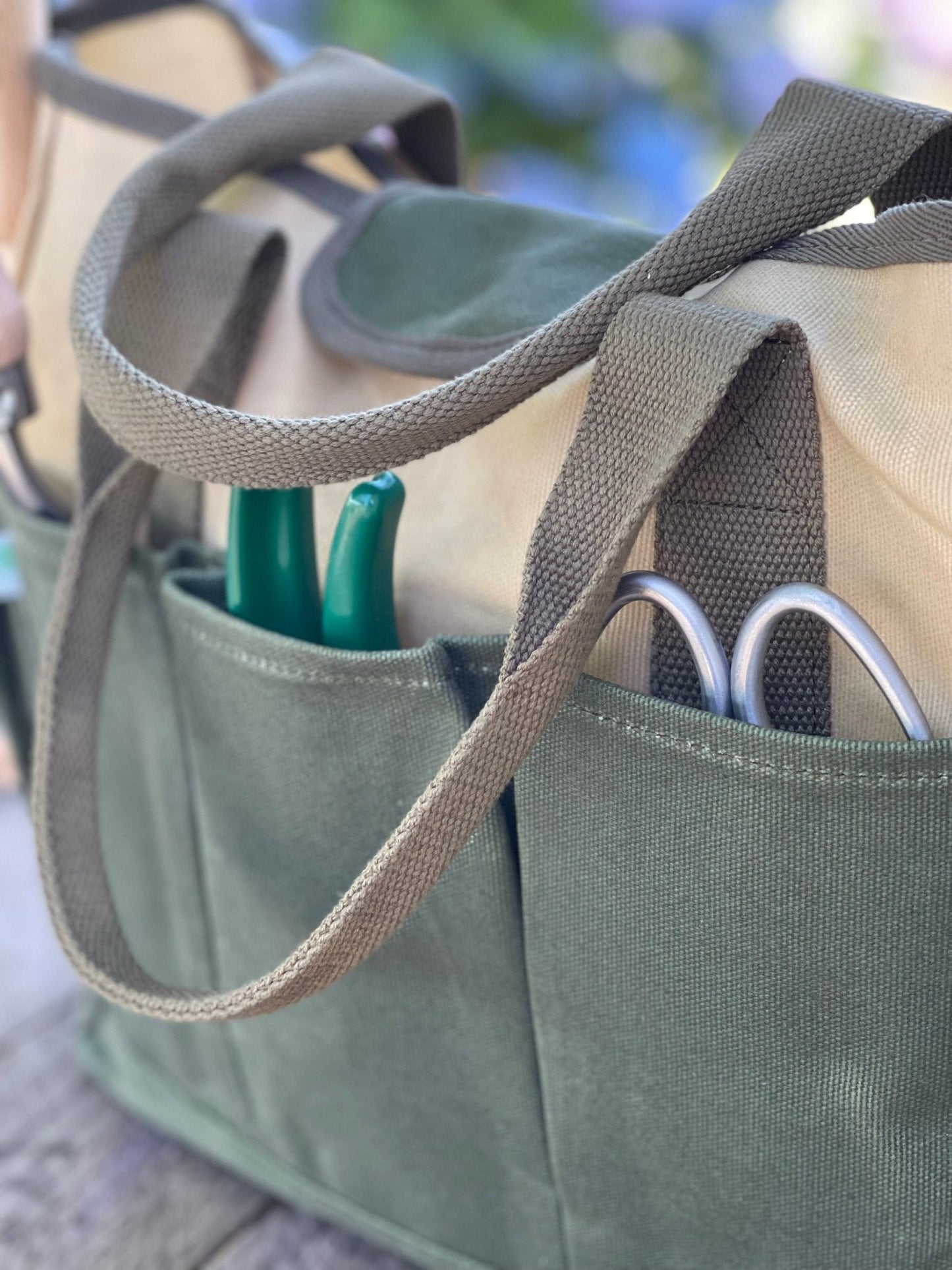 Bolsa para herramientas de jardinería - Lona encerada gruesa