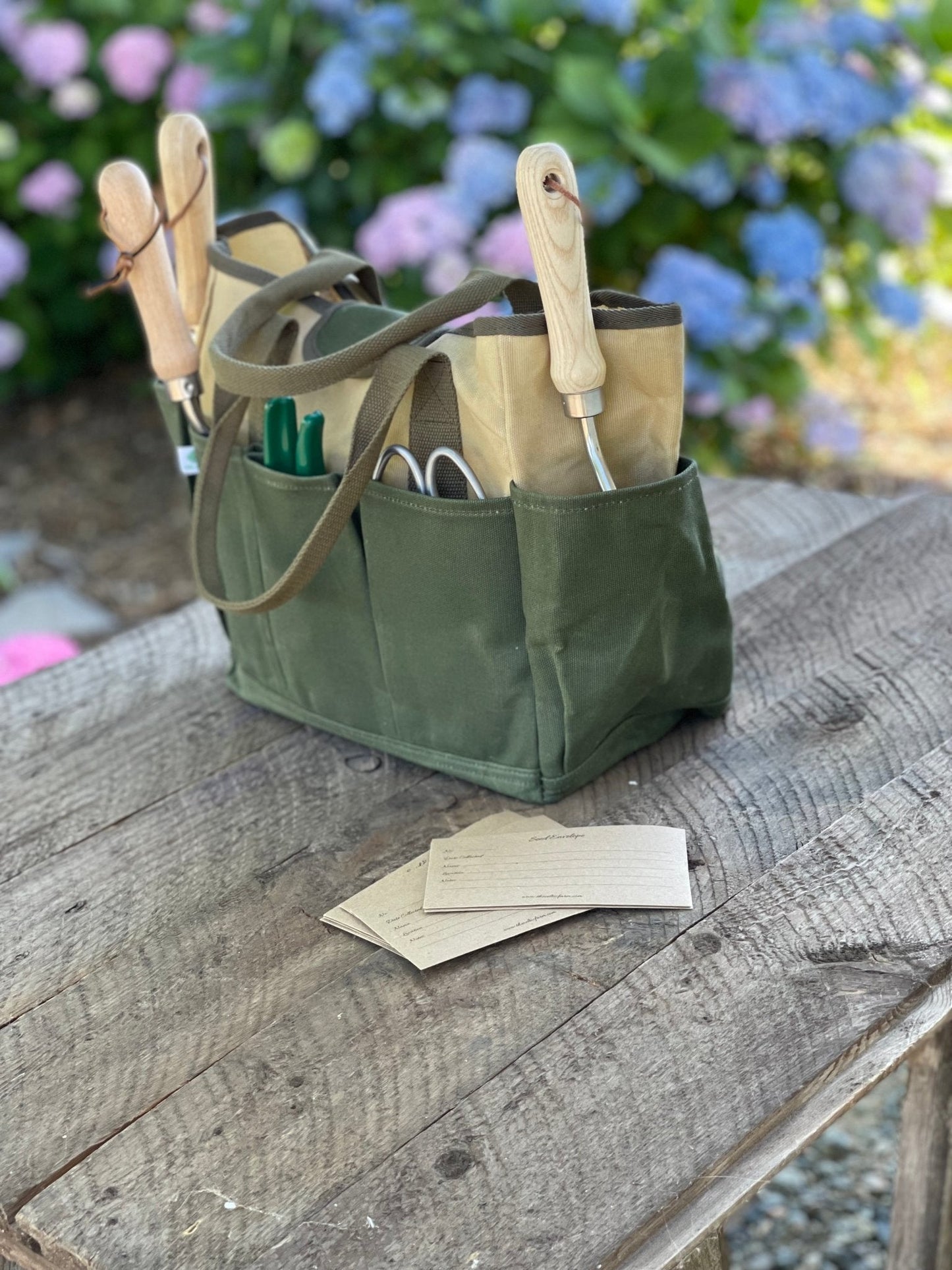 Bolsa para herramientas de jardinería - Lona encerada gruesa