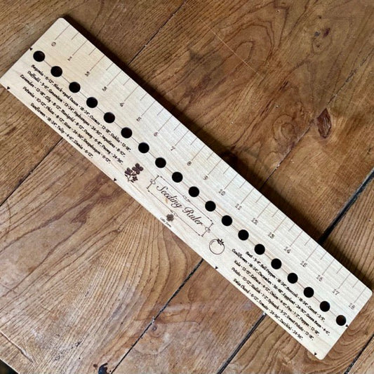 Regla para sembrar y sembrar madera dura estadounidense - Fabricada en EE. UU. con madera estadounidense 