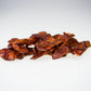 Carolina Reaper Bacon Jerky up close shot on white background